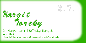 margit toreky business card